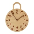 thumbnail image 1 of Japceit Home Decoration Wooden Silent Clock Wall Clock Digital Clock Decoration Clock, 1 of 1