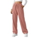 thumbnail image 3 of RKSTN Women's Corduroy Pants Plus Size Slim Fits Elastic Waisted Drawstring Lounge Pants Womens Casual Solid Oversized Loose Fits Comfortable Trousers Straight Leg Work Pant Fall Spring Clothes, 3 of 8