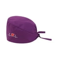 thumbnail image 1 of GDREDA Women's Wicking Printed Work Hat with Adjustable Back Tie Closure and Decorative Buttons for All Day Comfort Purple,One Size, 1 of 2