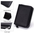 thumbnail image 4 of Cartera unisex Cuero de PU Cremallera de color sólido Titular de la tarjeta Abrazadera de tarje CACAGOO Titular de la tarjeta de, 4 of 7