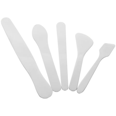 LEORX 5Pcs Eye Makeup Spatula Stainless Steel Utensils For Face Cream Precision Application Beauty Tools