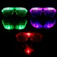 thumbnail image 1 of LED Glasses Shutter Shades 3 Pairs Plastic Party Eyeglasses Flashing Sunglasses, 1 of 10