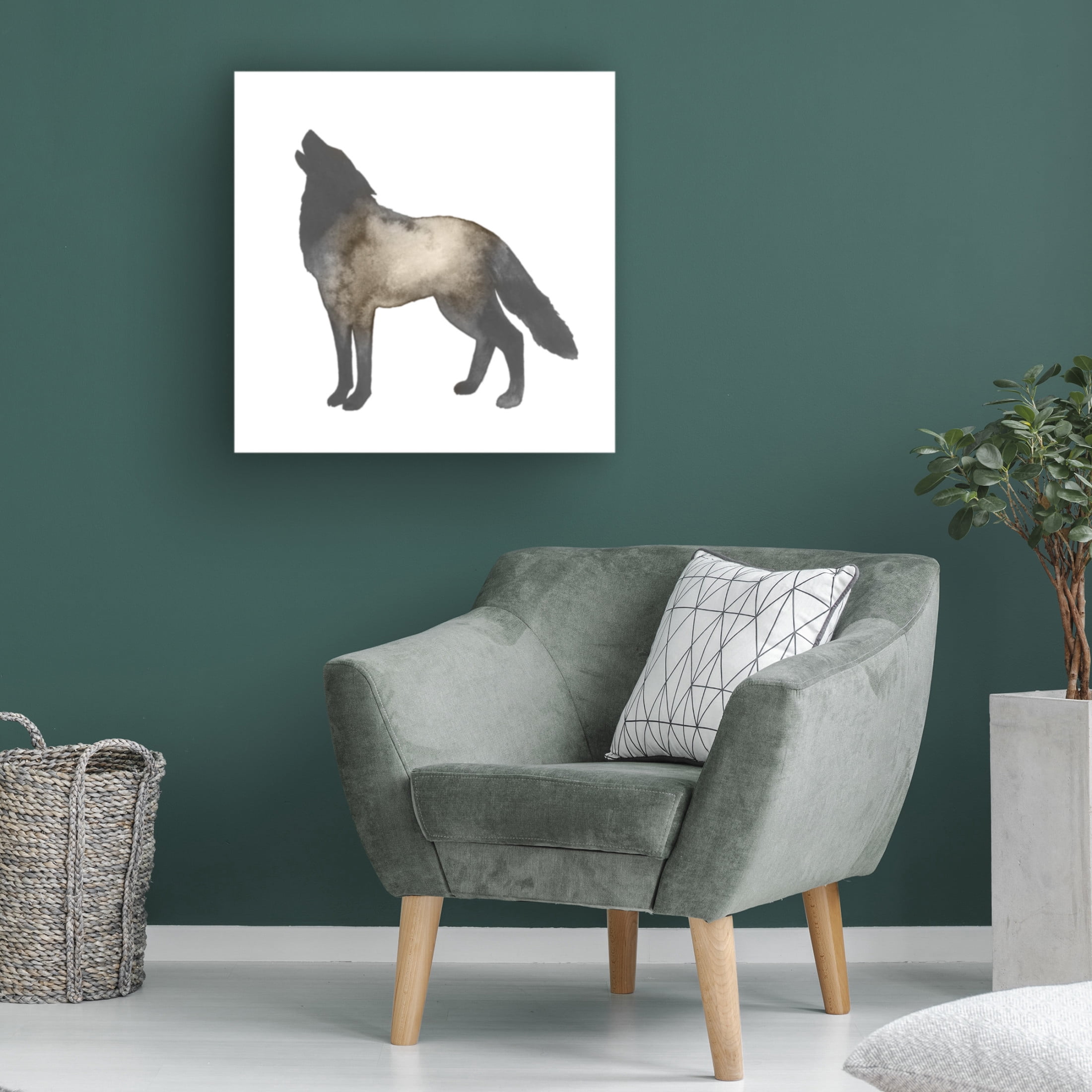 Canvas Wall Art - Grace Popp 'Sepia Animal Silhouette V' Wall Art for Living Room, Bedroom, or Office Décor by Trademark Fine Art - 35 x 35 Inches