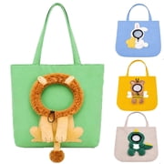 Paw Peek Bag, Breathable Pet Canvas Shoulder Carrier, Cat Dog Tote