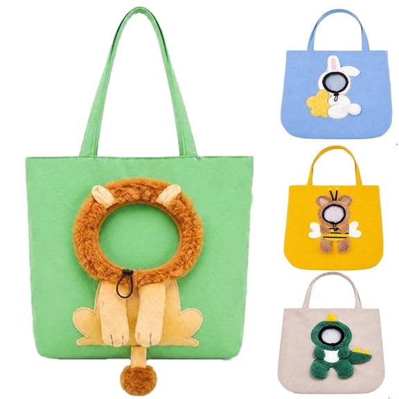 Paw Peek Bag, Breathable Pet Canvas Shoulder Carrier, Cat Dog Tote