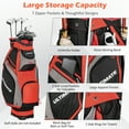 thumbnail image 5 of Costway 10.5'' Golf Stand Bag w/14 Way Dividers Rain Hood 7 Zippered Pockets, 5 of 9