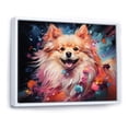 thumbnail image 2 of Designart "Playful Pomeranian Moments I" Animals Dog Floater Framed Wall Decor, 2 of 5
