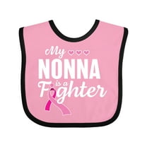 Inktastic Breast Cancer Awareness My Nonna is a Fighter Boys or Girls Baby Bib