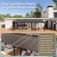 thumbnail image 5 of Aoxun 26' x 10' Gazebo for Patio, Gazebo Pergola with Sloped Roof, Large Wall-Mounted Heavy Duty Awnings, for Backyard, Deck, Patio, 5 of 9