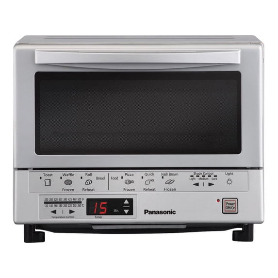 Open Box Panasonic FlashXpress 1300 W 4-Slice Black Toaster Oven