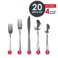 thumbnail image 5 of Home Basics Bella 20 Piece Stainless Steel Flatware Set, Silver, 5 of 7