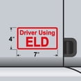 thumbnail image 3 of 2 Pack - Driver Using ELD Vinyl Decal Electronic Logging Device Sticker E-Log Electronic Driver Logs Decal for Commercial Semi Truck & Bus Drivers - Many Colors & Sizes (7" x 4", Red), 3 of 8