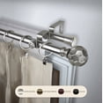 thumbnail image 2 of Ludmila 13/16" Double Bay Window curtain rod Adjustable 20"-36", 38"-72" - Satin Nickel,(ABay-90-5D), 2 of 4