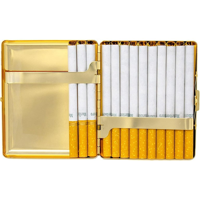 Vintage Gold Compact (16 100S) Metal-Plated Cigarette Case & Stash Box