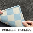 thumbnail image 6 of Light Blue and Cream Checkered Pattern Door Rugs,Washable Non Slip Door Mats Indoor,Decorative Door Mats,Entry Mat Indoor for Entrance,Bedroom,Kitchen,Bathroom,16"x47", 6 of 6