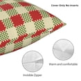 thumbnail image 5 of YFYANG Square Decorative Throw Pillow Case (Without Pillow Insert), Red Retro Plaid Pattern Bedroom Sofa Car Cushion Cover, 24"x24", 5 of 9