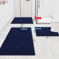thumbnail image 2 of Alfombra de baño Smiry Luxury Chenille, azul marino, 120 x 60 cm, lavable a máquina, 2 of 8