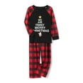 thumbnail image 3 of Christmas Pajamas for Family Long Sleeve Santa Tree Print Tops + Plaid Pants Set Winter Sleepwear, 3 of 10