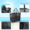thumbnail image 6 of LARGE Mesh Beach Bag, Sand-Falls-Through Toy Mesh Tote Bags for Picnic Travel with Waterproof Liner Pocket, Heavy-Duty Shoulder Strap, Family Pool/Beach Essentials(Black), 6 of 9