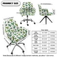 thumbnail image 7 of Xoenoiee Green Cactus Print Swivel Armchair Accent Dining Chair Cover for Office, Stretch Mid-Back Office Desk Chair Sliopcover Leisure Arm Chair Protector with Arms for Living Room, 7 of 7