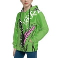 thumbnail image 2 of Kdxio CROCODILE HEAD Pattern Boys Athletic Unisex Boys Girls Hoodie with Pocket Sweatshirts-Large, 2 of 6