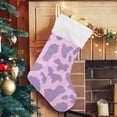 thumbnail image 5 of GZHJMY Cow Print Christmas Stocking, Personalized Large Candy Stocking Hanging Gift, Xmas Stockings Decoration for Family Holiday Party Ornaments Decor Fireplace, 5 of 7