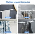 8PCS No Drill Curtain Rod Brackets Upgraded Curtain Rod No Drilling Self Adhesive Curtain Rod