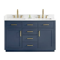 Altair-15 54" Double Bathroom Vanity in Royal Blue with Grain White