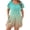 Green, variant on Qiopertar Plus Size Jumpsuit for Women Casual Loose Puff Sleeve Romper Gradient Print with Pockets Summer Beach Vacation Oversized Shorts, Green L