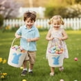 thumbnail image 4 of PEIBang Easter Bunny Basket Egg Buckets,Cute Cotton Tote Bags Egg Hunt Basket for Easter Party Gifts, 4 of 6