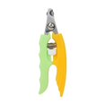 thumbnail image 2 of Cortaúñas para mascotas con mango de cola de pez de metal | Recortadora de aseo para perros y gatos | Agarre de goma antideslizante | Hoja de media luna | Protector de seguridad | Resorte de cojín, 2 of 6