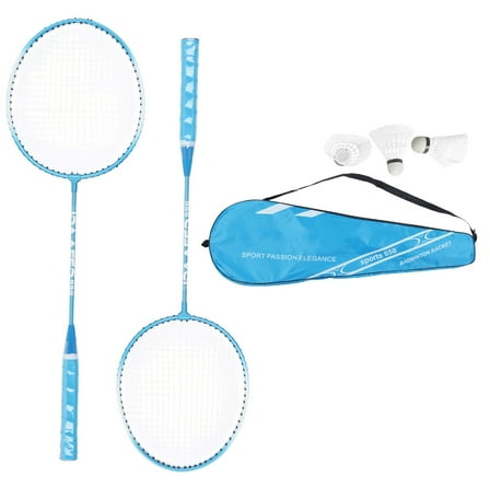 1Pair Professional Double Badminton Racquet Set Light Weight Shuttlecocks Racquet for Outdoor Backyard Games Enduring