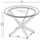 Coaster Table Basse Ronde en Verre Contemporain avec Base Incurvée en Chrome – image 4 sur 4