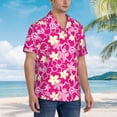 thumbnail image 5 of Daiia Vintage Flowers Hawaiian Shirt for Men Gentle Cotton Regular Short Sleeve Casual-Small, 5 of 9