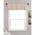 thumbnail image 3 of Boho Geometric Flower Linen Curtain Valance for Bedroom/Bathroom/Kitchen/Office/Living/Dining Room Window,Spring Summer Colorful Botanical Rod Pocket Topper Decorative Cafe Drapes Panel 60"x18", 3 of 6