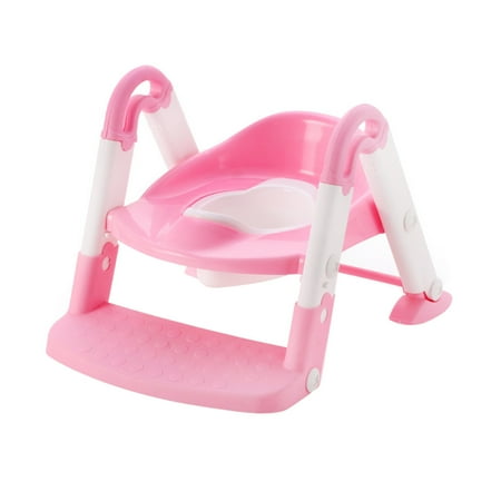 

NICEXMAS 1PC Ladder Style Baby Toilet Multi-purpose Baby Training Toilet Height Adjustable Baby Toilet Armrest Baby Toilet Anti-slip Footrest Baby Toilet for Kids Use Pink