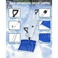 thumbnail image 3 of Snow Shovel with 18x13-Inch Blade , Ergonomic Snow Shovels with Assisted D-Ring Handle, 3.5 LBS Lightweight Aluminum Shoveling Tool for  Ice Removal，Blue, 3 of 4