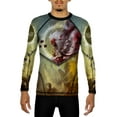 thumbnail image 2 of Raven Fightwear Men's The Monkey King Sun Wukong Rash Guard MMA BJJ Black, 2 of 3