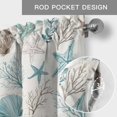 thumbnail image 6 of Kitchen Curtain Valances for Windows,Summer Watercolor Shell Coral Rod Pocket Small Valance Short Window Treatment for Bedroom Bathroom Living Room,54"x18", 6 of 9