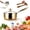 Gold A 1.5QT, variant on Upgrade Pure Titanium Saucepan with Lid,No Coating Non-Stick Titanium Pot,Fast & Even Heating Titanium Skillet,Dual-Pour Spouts Design,Compatible with All Cooktops,Dishwasher Safe