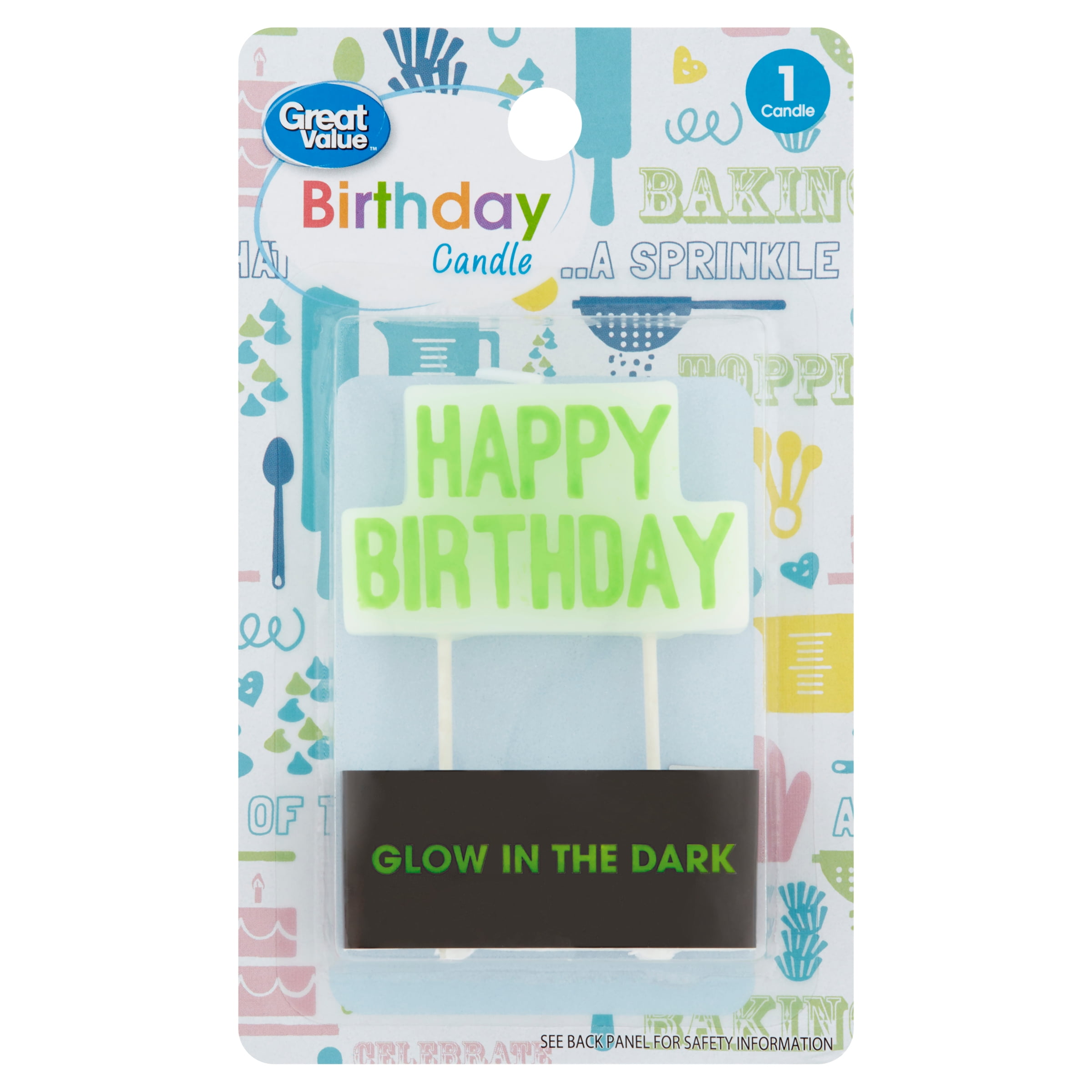 Great Value Glow in the Dark Birthday Candle