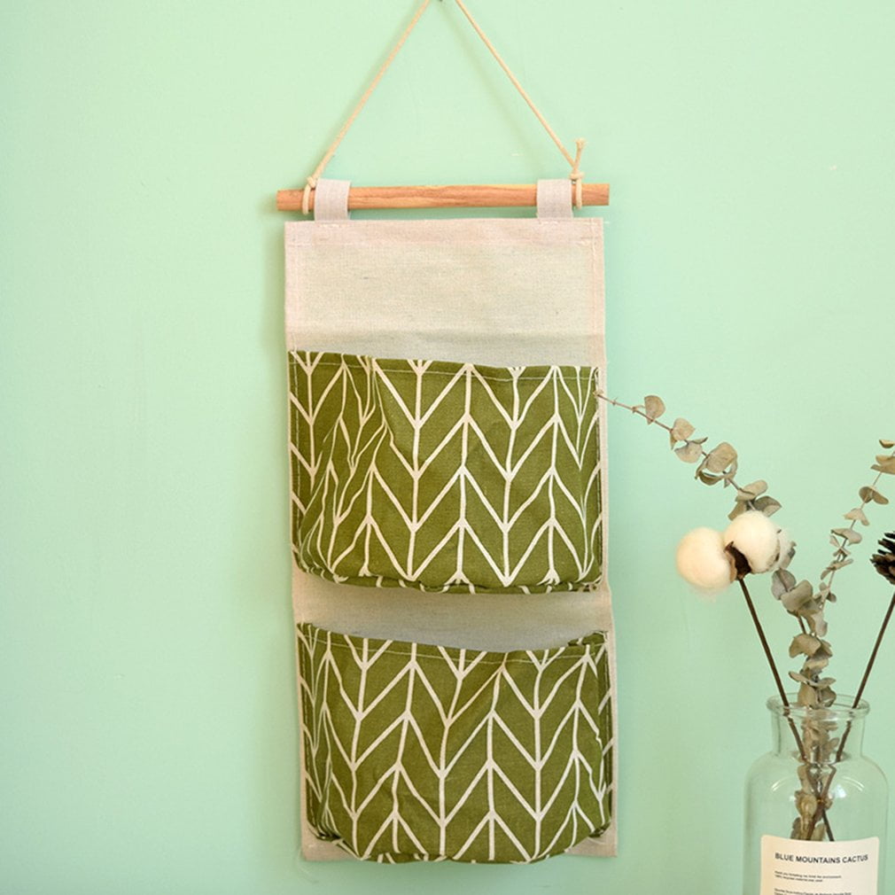 Creative Waterproof Cotton Linen Wall Hanging Storage Bag Pouch