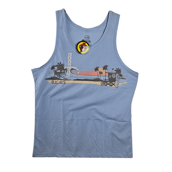 Buc-ee's Sleeveless Beach Tank Top | Coastal Sunset Design | Soft & Lightweight Cotton