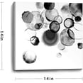 thumbnail image 5 of Bathroom Decor Wall Art Black and White Bubbles Prints Pictures Framed Canvas Artwork Wall Art for Bedroom Kitchen Office Modern Ink and Wash Painting Decorations Size 14x14 inches Ready to Hang, 5 of 6