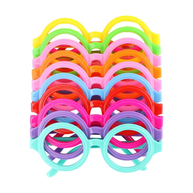 10 piezas de gafas redondas de bebés marcos de gafas divertidas marcos de fotografía accesorios