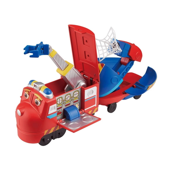 Chuggington - Pop And Transform Deluxe Chuggers - Rescue Wilson - 5 Inch Scale - Free-Rolling Wheels - Transforming Train Toy - Gift For Preschool Kids Age 3+ - Fun For 3 4 5 Year Old Boys And Girls