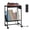 Black, variant on 2 Tier Record Player Stand End Table Vinyl Storage with Charging Station Wheels