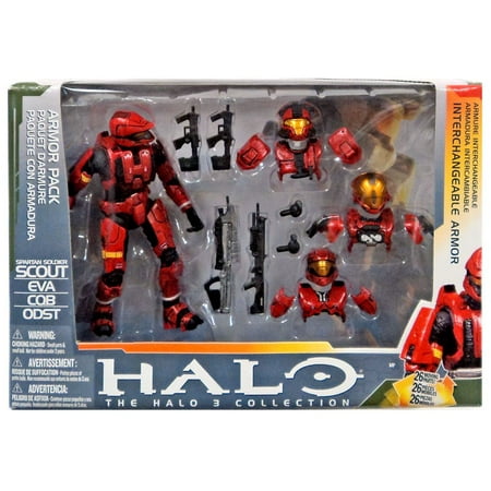 McFarlane Halo 3 Red Spartan Soldier Interchangeable Armor Pack Action Figure