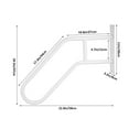 thumbnail image 2 of U-Shaped Wall Mount Handrail Railings, 2-Kit Wall Mounted Stair Railings with Assembly, Anti-Slip Ergonomic Design for Front Door Entryway, 2 of 8