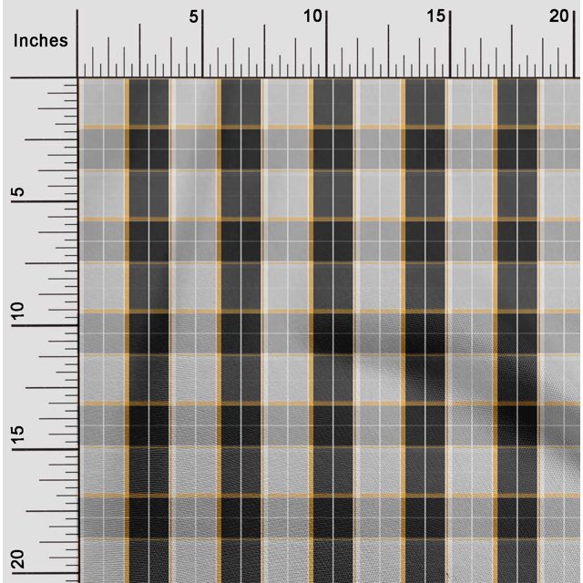 oneOone Cotton Silk Fabric Madras Check Printed Craft Fabric BTY 42 Inch Wide